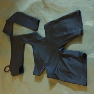 One shoulder cut out romper medium